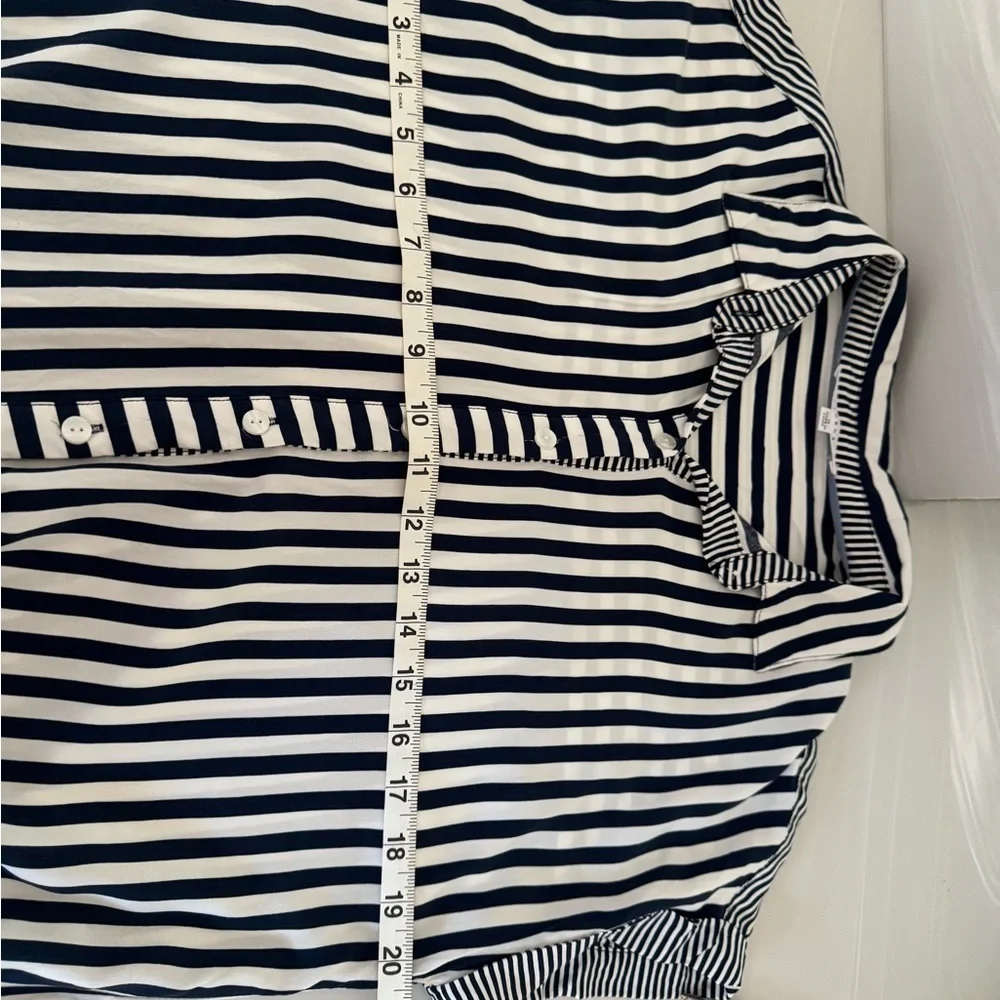 Jane + Delancey Blue and White Striped Shirt US M